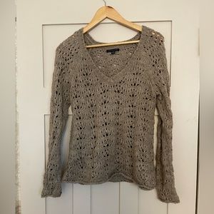 Knitted Wide Neck American Eagle Sweater